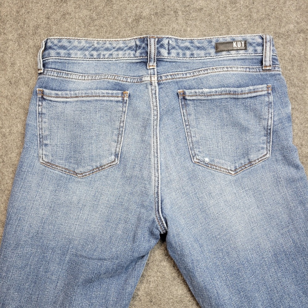 KUT From The Kloth Jeans Womens 6 Blue Denim Reese Ankle Straight Leg Casual - Picture 5 of 12